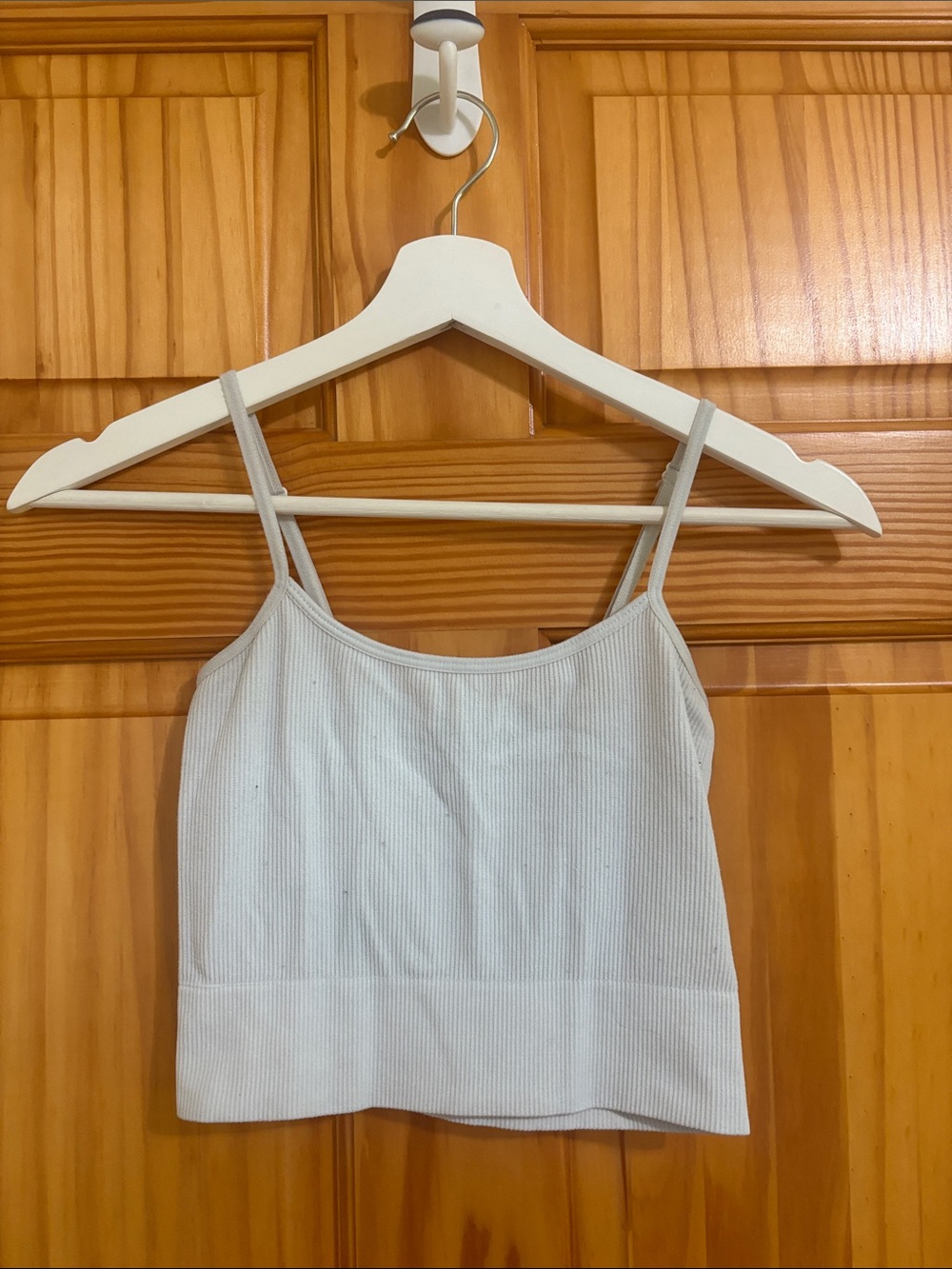 Nordstrom Light Blue Size XS Blue Ribbed Crop Top Tank Top